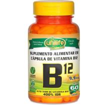 Vitamina B12 Cobalamina 60 cápsulas Unilife