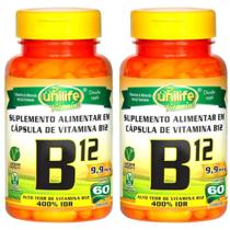 Vitamina B12 Cobalamina Vegana 60 cápsulas de 450mg Kit com 2