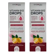 Vitamina B12 Drops Em Gotas Com Sabor De Pink Lemonade 20ml Endogen Diversas Quantidades