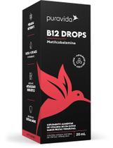 Vitamina B12 Drops Metilcobalamina Biodisponível 20ml - Puravida
