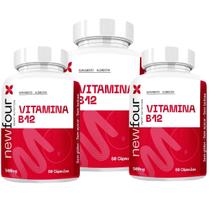 Vitamina B12 Kit Com 3 Potes Com Total De 180 Capsulas