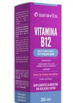 Vitamina B12 Liquida de 20 ml Sabor Frutas Vermelhas-Sanavita