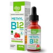 Vitamina B12 Methyl 30ml Vegano Morango Unilife Sabor:Morango