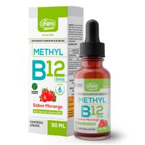 Vitamina B12 Methyl em gotas Unilife sabor Morango 30 ml Vitamina B12 Methyl em gotas Unilife sabor Morango 30 ml