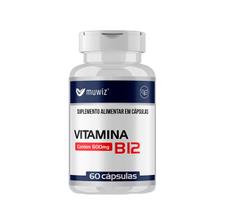 Vitamina B12 Metilcobalamina 500mg 60 Cápsulas - Muwiz