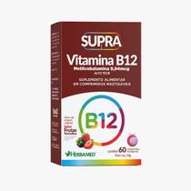Vitamina B12 Metilcobalamina - 60 Comprimidos Frutas Vermelhas - Herbamed
