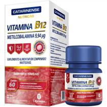 Vitamina B12 Metilcobalamina 9,94Mcg Frutas Vermelhas Catarinense 60 comprimidos mastigáveis