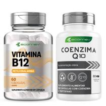 Vitamina B12 (metilcobalamina) + Coenzima Q10 Ubiquinol 500mg 120cáps - ecomev