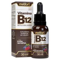 Vitamina B12 Metilcobalamina em Gotas Sabor Frutas Vermelhas 30ml Rápida Absorção - Melfort