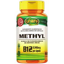 Vitamina B12 Metilcobalamina Natural Vegano 60 cápsulas 350mg - Unilife