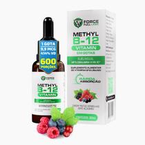 Vitamina B12 Metilcobalamina Sublingual Liquida Gotas, Sabor Frutas Vermelhas, Force Full Labz