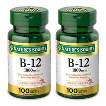 Vitamina B12 Nature's Bounty 1000mcg - 200 Comprimidos (2 Pacotes)