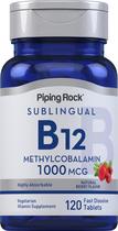 Vitamina B12 Piping Rock 1000 mcg Metilcobalamina 120 comprimidos Vitamina B12 Piping Rock 1000 mcg Metilcobalamina 120 comprimidos