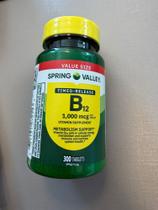 Vitamina B12 Spring Valley 1.000 Mcg 300 Tablets Morango