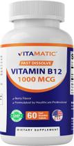 Vitamina B12 Vitamatic 1000 mcg Tabletes de Dissolução Rápida 60 Unidades Vitamina B12 Vitamatic 1000 mcg Tabletes de Dissolução Rápida 60 Unidades