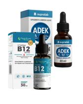 Vitamina B12 Vitamina ADEK Kit 1 Frasco Cada Gotas D3 2000ui