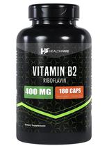 Vitamina B2 400 mg Healthfare 180 cápsulas de riboflavina