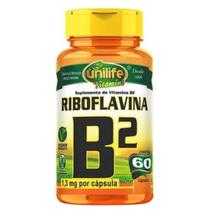 Vitamina B2 Riboflavina 100% Pura 60 Caps Vegano Unilife