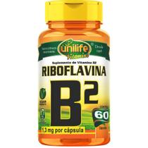 Vitamina B2 Riboflavina 100% Pura 60 Caps Vegano Unilife