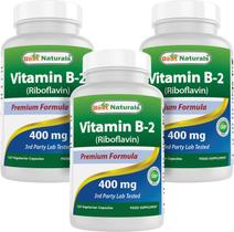 Vitamina B2 Riboflavina 400 mg Best Naturals 120 cápsulas vegetais Vitamina B2 Riboflavina 400 mg Best Naturals 120 cápsulas vegetais