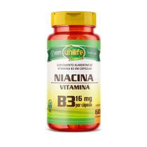 Vitamina B3 Niacina 60 Cápsulas 500mg Unilife