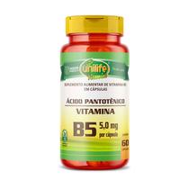 Vitamina B5 60 Cápsulas Ácido Pantotênico Unilife - Unilife Vitamins