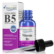 Vitamina B5, ácido pantotênico em gotas, favos de mel, 30 ml, vegano Vitamina B5, ácido pantotênico em gotas, favos de mel, 30 ml, vegano