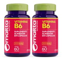 Vitamina B6 60caps 1 ao dia Maltta Kit 2 Frascos
