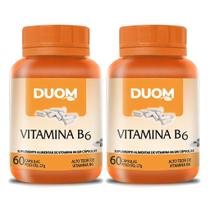 Vitamina B6 60cps (1 ao dia) Duom Kit 2 Frascos