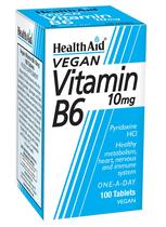 Vitamina B6 HealthAid Piridoxina HCl 10 mg 100 comprimidos