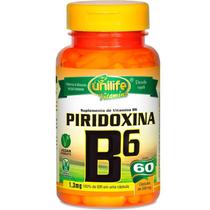 Vitamina B6 Piridoxina 60 cápsulas Unilife