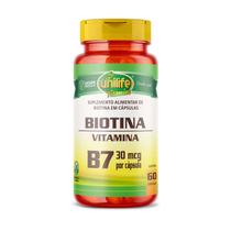 Vitamina B7 30mcg 60 Cápsulas Biotina Unilife - Unilife Vitamins