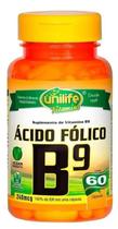 Vitamina B9 Ácido Fólico 60 Cápsulas 500mg Unilife