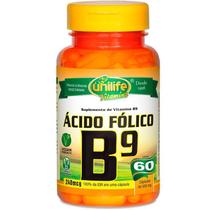 Vitamina B9 Ácido Fólico 60 cápsulas Unilife Vitamina B9 Ácido Fólico 60 cápsulas Unilife