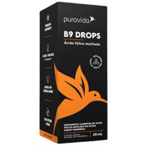 Vitamina B9 Drops Biodisponivel em Gotas 20ml Pura Vida