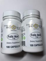 Vitamina Bio-Tech Pharmacal Ácido Fólico 5mg 200 Cápsulas Vitamina Bio-Tech Pharmacal Ácido Fólico 5mg 200 Cápsulas