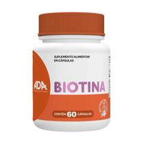 Vitamina Biotina Suplemento p Unhas Pele Crescer cabelo 60 Cápsulas Natural Pura Beleza B7 Beauty