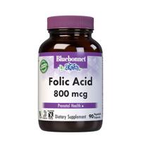 Vitamina BlueBonnet Ácido Fólico 800mcg Vegan 90 Cápsulas