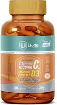 Vitamina C 1000mg + D3 2000UI + Zinco 29,59mg 60 Cápsulas