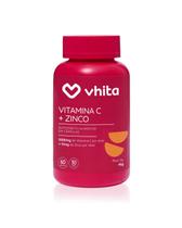 Vitamina C 1000mg e Zinco com alta concentração e mais imunidade 60 cáps Vhita