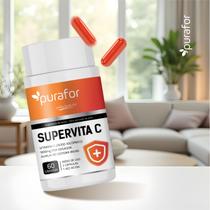 Vitamina C 1000mg Purafor SuperVita C 60 Cápsulas Alta Imunidade Quality