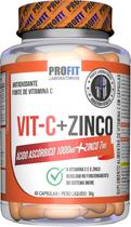 Vitamina C 1000mg + Zinco 7mg 60 Caps Imunidade Profit Labs