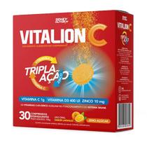 Vitamina c 1g + d3 400 ui + zinco 10mg - vitalion c tripla ação 30 comprimidos SIDNEY OLIVEIRA