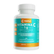 Vitamina C 1g+Vit D 400UI+Zinco 10mg 30 comprimidos C-Triple Vitamina C 1g+Vit D 400UI+Zinco 10mg 30 comprimidos C-Triple