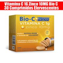 Vitamina C 1G Zinco 10MG Bio C 30 Comprimidos Efervescentes