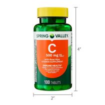 Vitamina C 500 mg com 100 spring valley