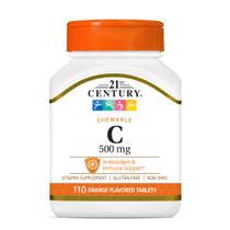 Vitamina C 500mg - Comprimidos Mastigáveis 21st Century (110 Unidades)