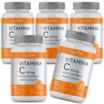 Vitamina C 500mg + Zinco Quelato Vegano 60 caps Lauton - Kit 5