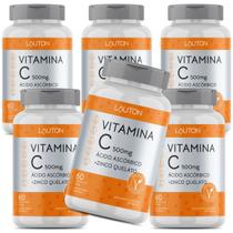 Vitamina C 500mg + Zinco Quelato Vegano 60 caps Lauton - Kit 6