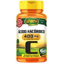Vitamina C Acido Ascorbico 400mg 60 caps Unilife
